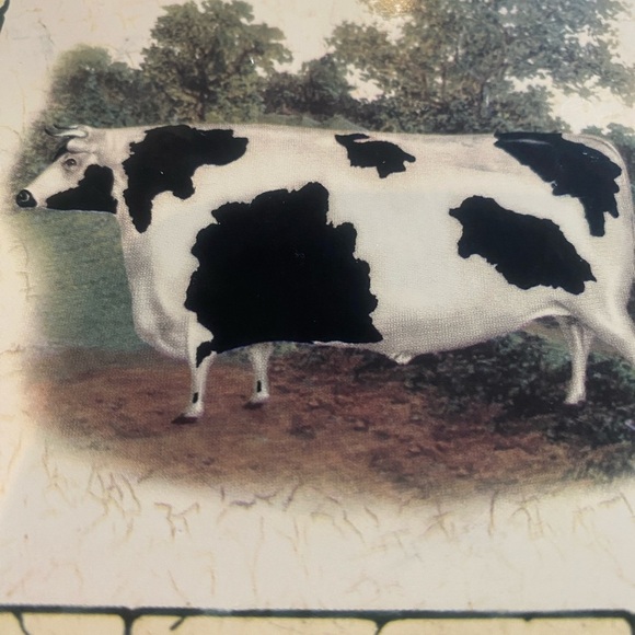 Trivet Vintage Farm Country Animal Fruit 6” - Picture 3 of 10